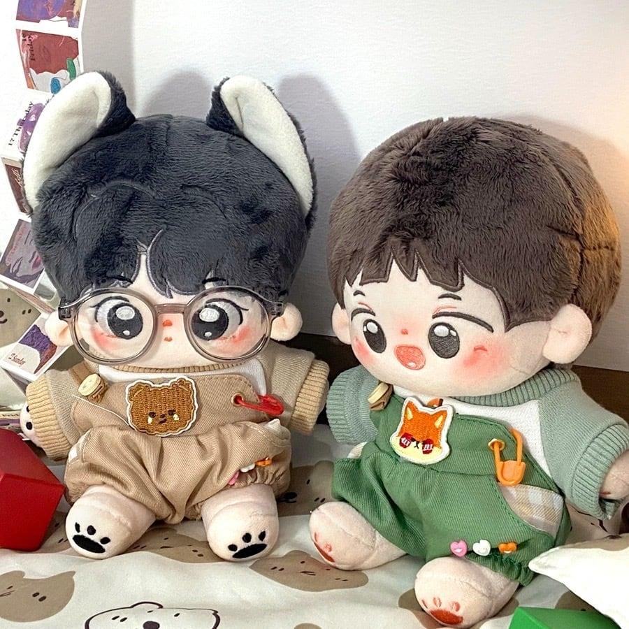 10cmぬい服】カラフルオーバーオール 10cmぬいぐるみ用 推し活 推し