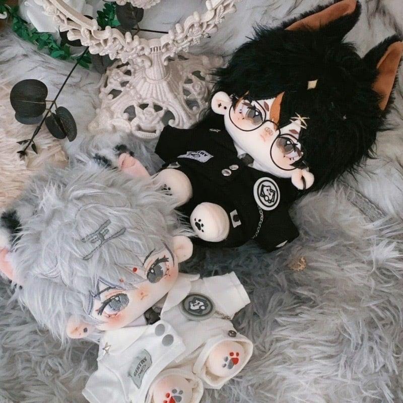 20cmぬい服】猫耳帽子のスーツコーデ 20cm着せ替えぬいぐるみ用 お洋服