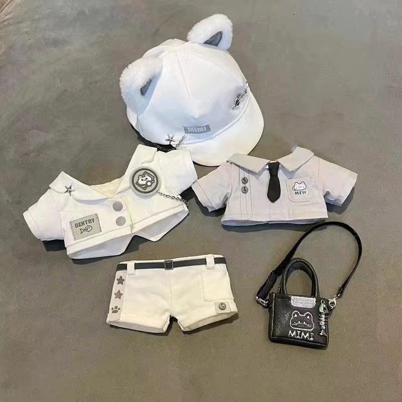 20cmぬい服】猫耳帽子のスーツコーデ 20cm着せ替えぬいぐるみ用 お洋服