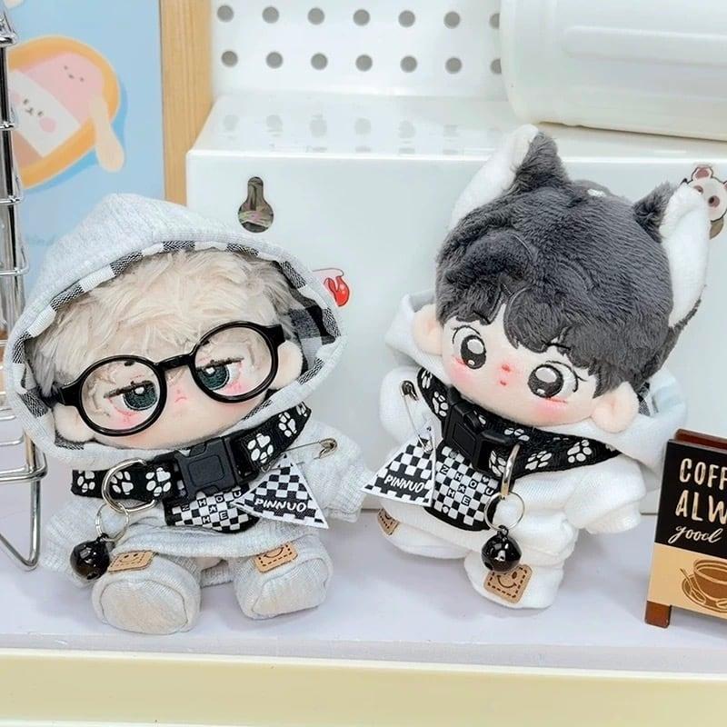 10cmぬい服】ワッペンスウェットコーデ 10cm着せ替えぬいぐるみ用 棉花