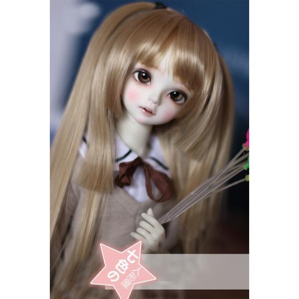ドール用ウィッグ 人形ウィッグ 1/3/1/4サイズ BJD SD 白色/黒色/緑色