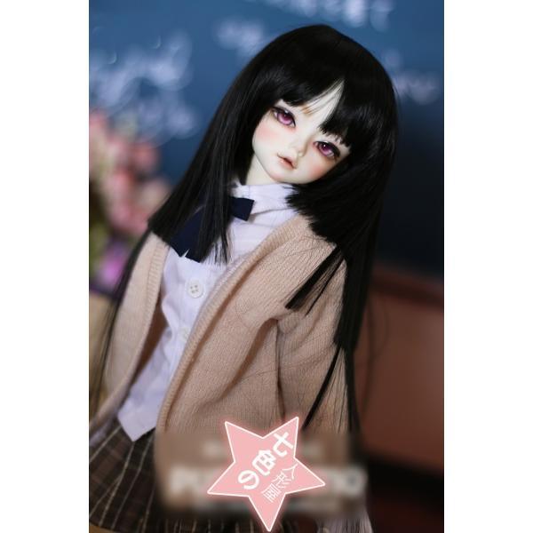 ドール用ウィッグ 人形ウィッグ 1/3/1/4サイズ BJD SD 白色/黒色/緑色