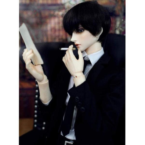 1/3BJDボーイドール服球体関節人形用のハンサムな黒のスーツビジネススーツ（人形なし）の画像
