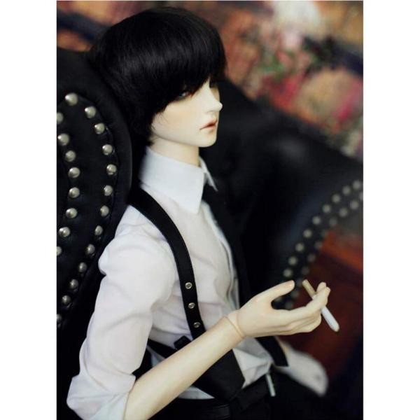1/3BJDボーイドール服球体関節人形用のハンサムな黒のスーツビジネススーツ（人形なし）の画像