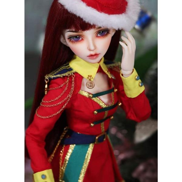 クリスマス女の子-1 / 4BJD人形39.5cm球体関節人形100％手作りSDドールおもちゃと服靴かつら帽子化粧-最高の贈り物