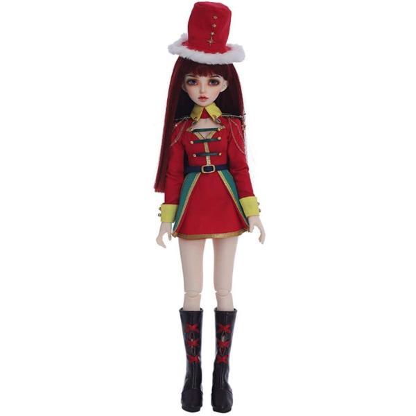 クリスマス女の子-1 / 4BJD人形39.5cm球体関節人形100％手作りSDドールおもちゃと服靴かつら帽子化粧-最高の贈り物