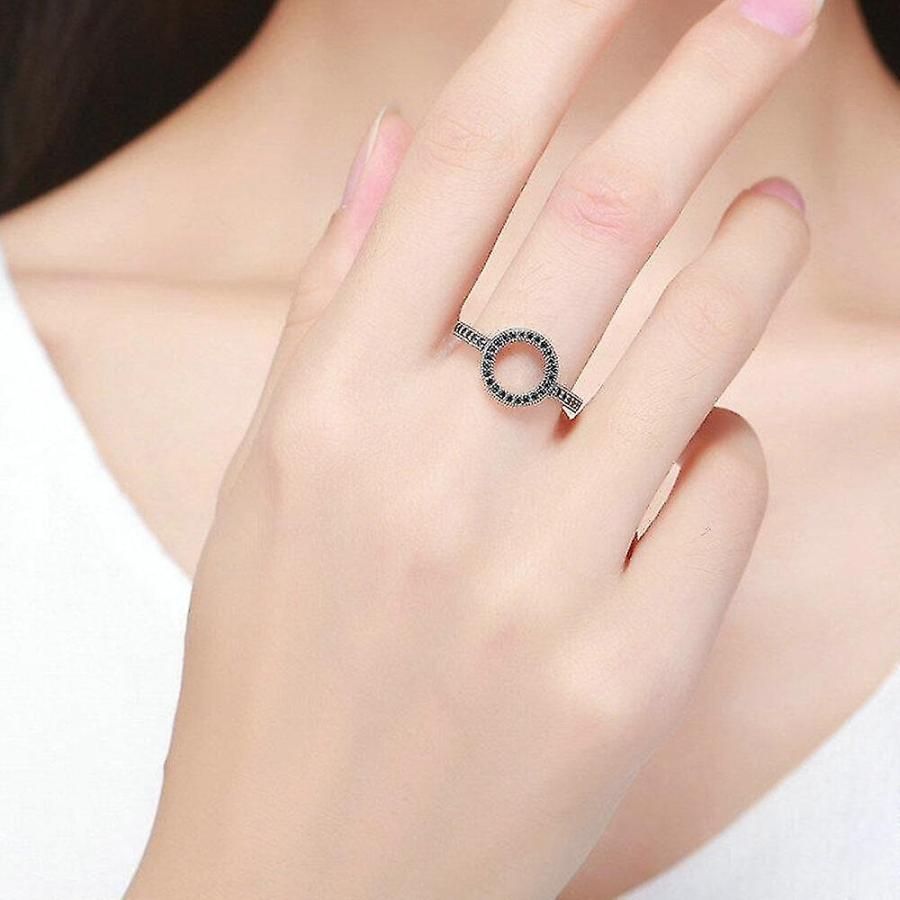 女性のための銀メッキ永遠に丸い指のリング _8_2