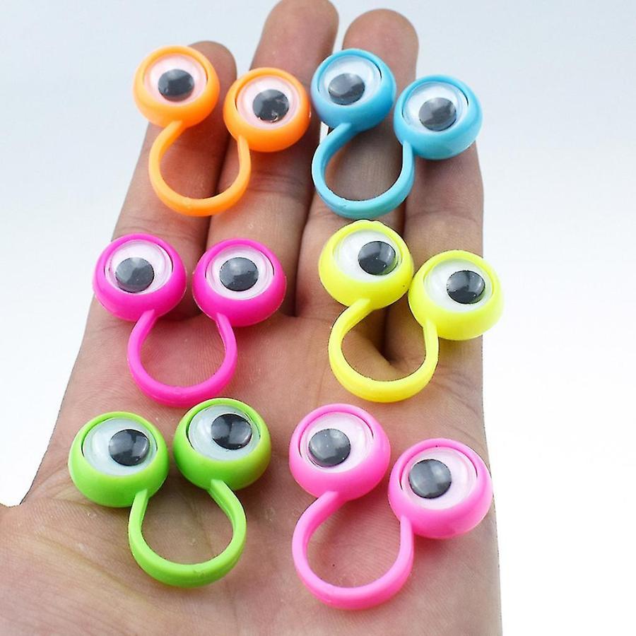 50アイフィンガー人形グーグルアイズリング眼球リングキットキッズパーティーの好意_3