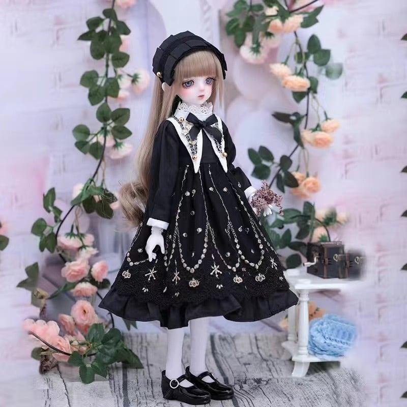 ○1/4,1/6ドール共通○陽姫 ドール衣装刺繍ドレスセット 球体関節人形