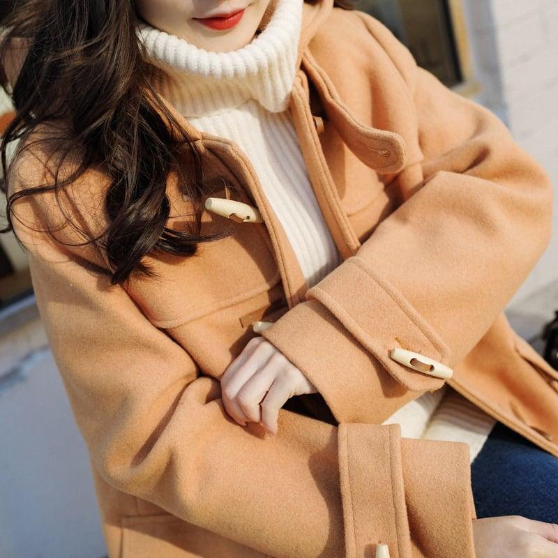 NEW 秋冬 コート ダッフルコート ピーコート キレイ カジュアル オフィス ロング オフィス 通勤 女子会 デート_12