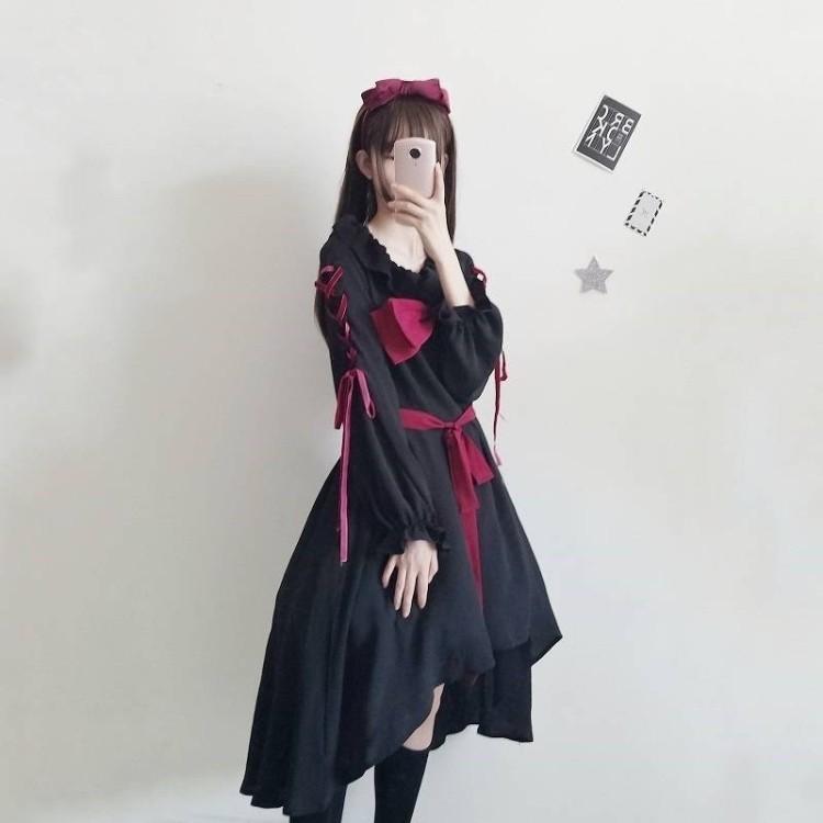 ゴスロリ ワンピース ロリータ 森ガール 悪魔 コスプレ アニメ 女装 かわいい 大きいサイズ Cosplay Lolita ゆめかわいい ゴシック 黒 赤 Kspt73ba 長楽ストア 通販 Yahoo ショッピング