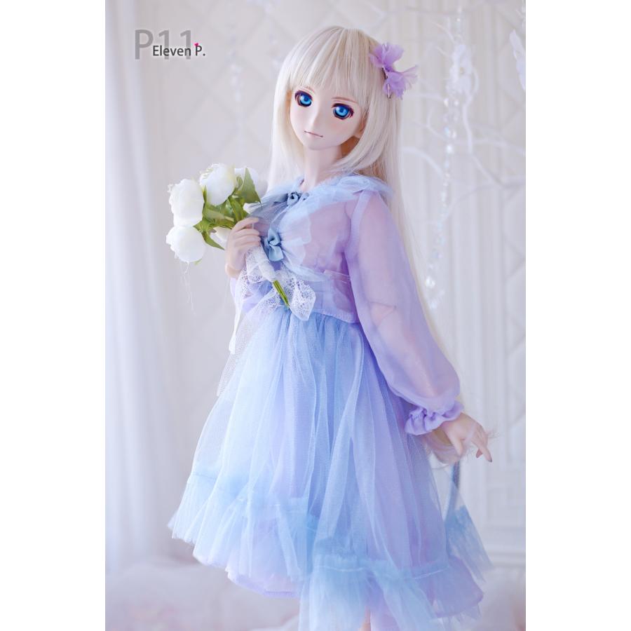 1/3，SD，DD 夢の妖精 シースルー ナイトドレス 青紫 ドルフィードリーム 人形洋服 オーダー_3