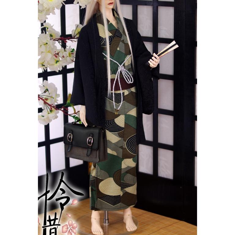 1/3 SD17男 70cm メンズ 着物 羽織 セット服 黒 スーパードルフィー 人形用 着物 オーダー_3