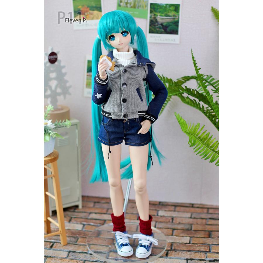 1/3，DD，SD スタジャン ショートパンツ セット服 グレー ドルフィードリーム 人形洋服 オーダー_1
