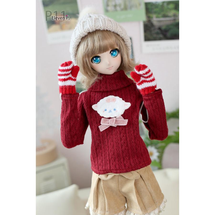 1/3，DD セーター パンツ ニット帽 革ジャン セット服 ドルフィードリーム 人形用 オーダー_10