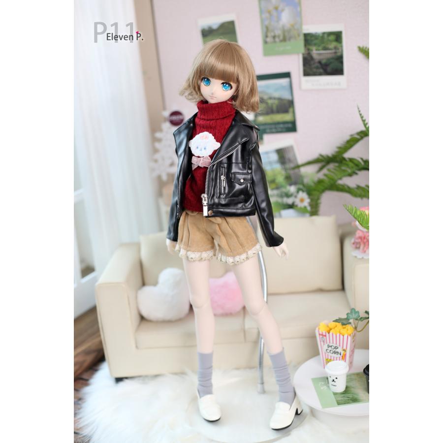 1/3，DD セーター パンツ ニット帽 革ジャン セット服 ドルフィードリーム 人形用 オーダー_1