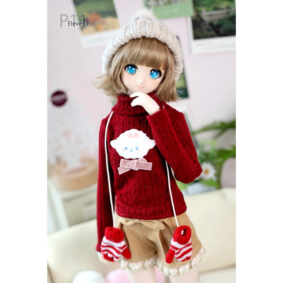 1/3，DD セーター パンツ ニット帽 革ジャン セット服 ドルフィードリーム 人形用 オーダー_4