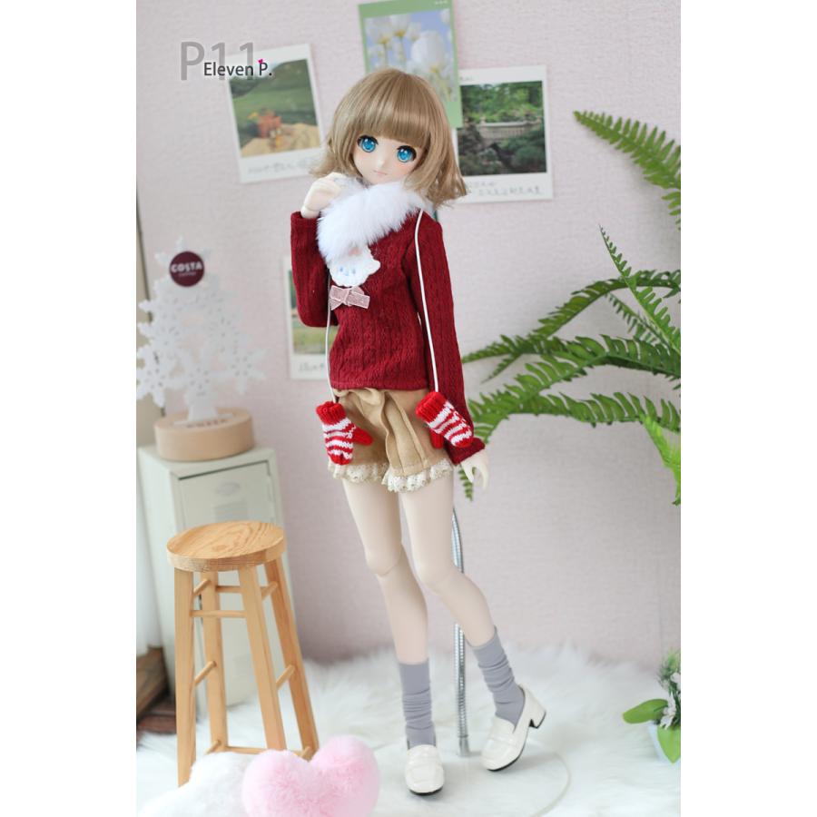 1/3，DD セーター パンツ ニット帽 革ジャン セット服 ドルフィードリーム 人形用 オーダー_5