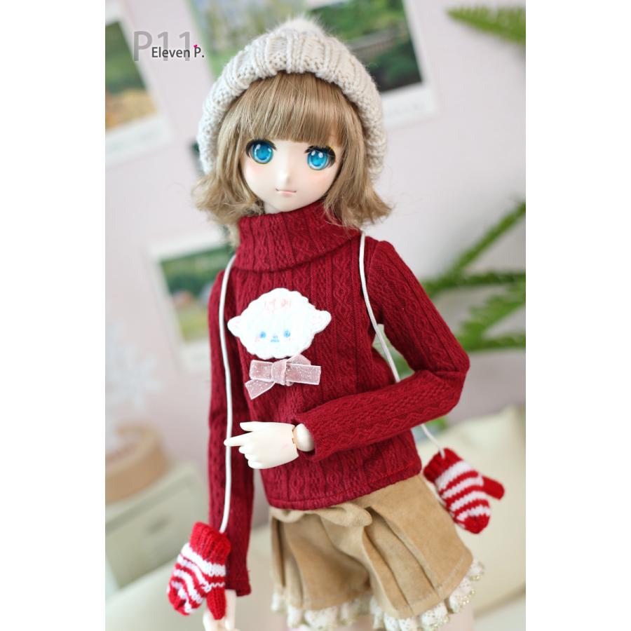 1/3，DD セーター パンツ ニット帽 革ジャン セット服 ドルフィードリーム 人形用 オーダー_6
