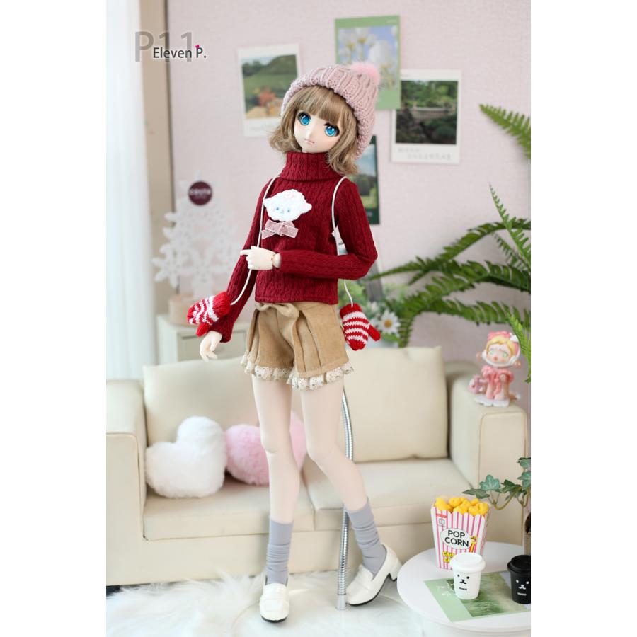 1/3，DD セーター パンツ ニット帽 革ジャン セット服 ドルフィードリーム 人形用 オーダー_7