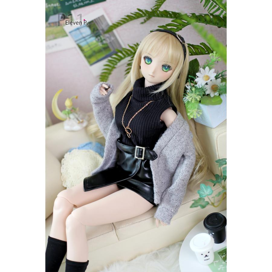 1/3，DD，SD ニット レザースカート セット服 アクセ付 ドルフィードリーム ドール服 オーダー_5