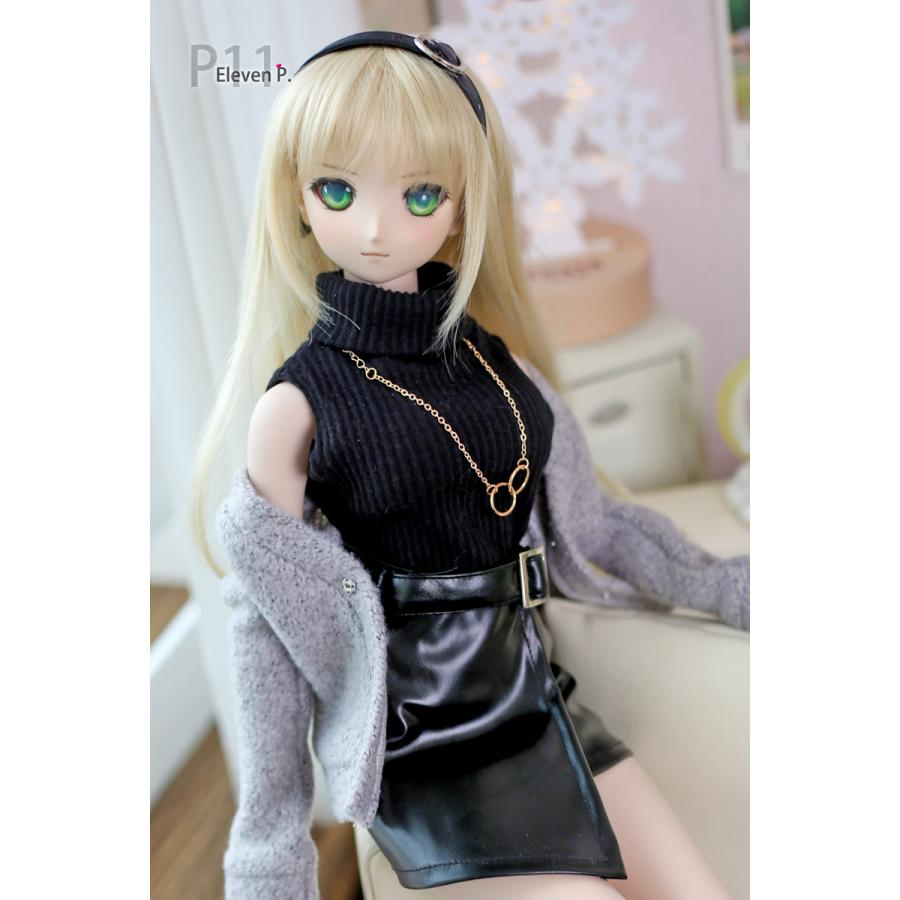 1/3，DD，SD ニット レザースカート セット服 アクセ付 ドルフィードリーム ドール服 オーダー_6