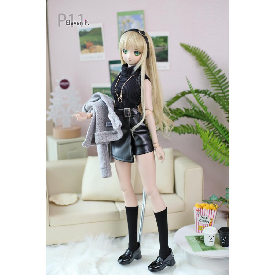 1/3，DD，SD ニット レザースカート セット服 アクセ付 ドルフィードリーム ドール服 オーダー_7