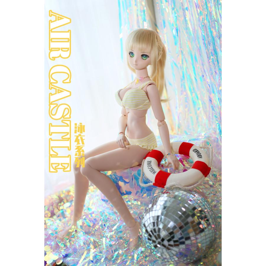 1/3,DD,SD ビキニ しましま イエロー ドルフィードリーム ドール水着