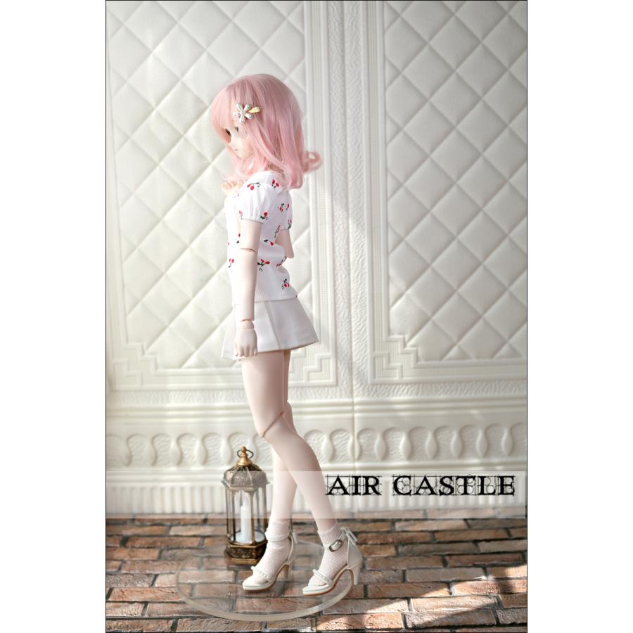 1/3，DD，SD さくらんぼTシャツ 白 ミニスカート セット服 ドルフィードリーム 人形洋服 オーダー
