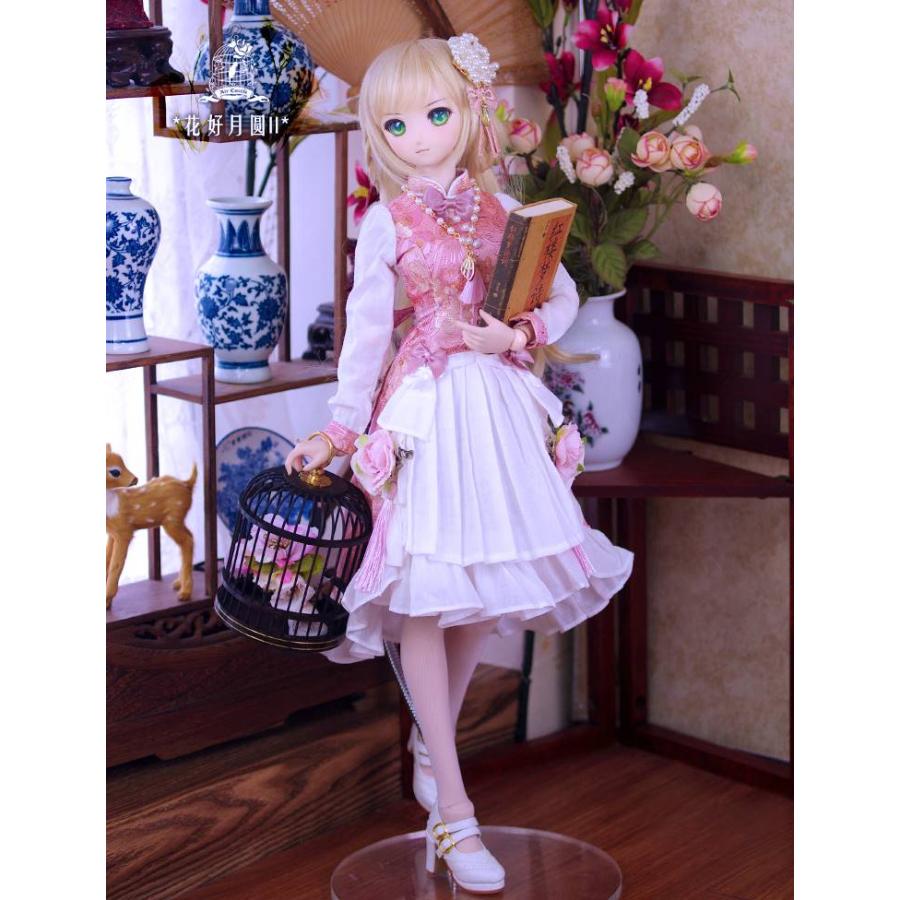 1/3，DD，SD チャイナ風 ドレス セット服 ピンク2 ドルフィードリーム ドールオーダー_6