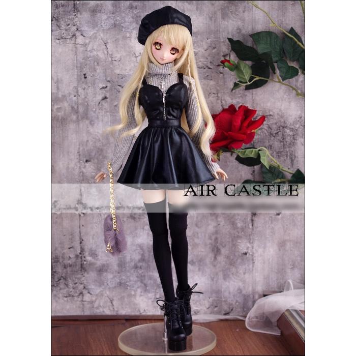 1/3，DD，SD セーター レザー風スカートセット服 黒 ドルフィードリーム 人形洋服 オーダー_6