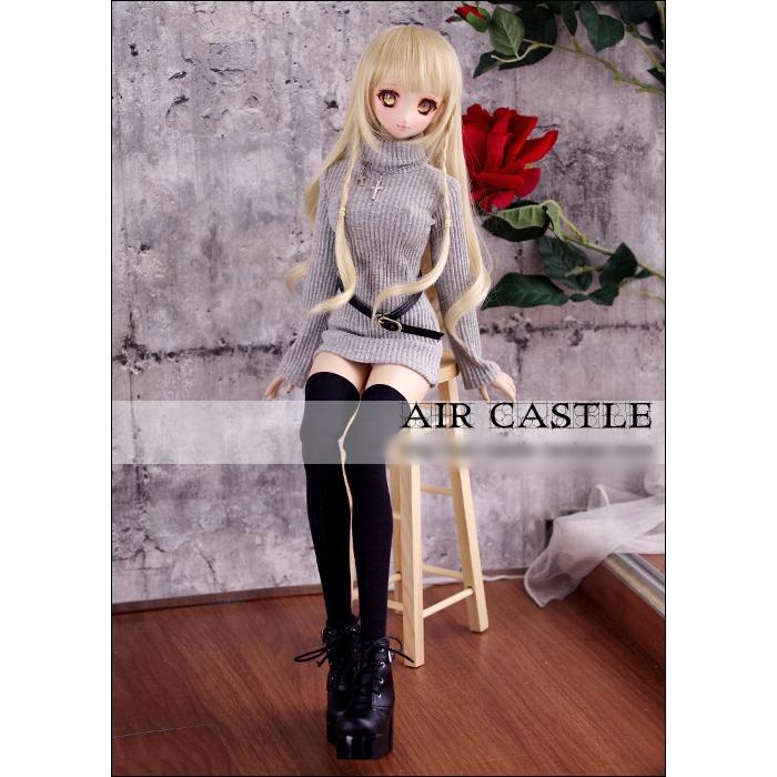 1/3，DD，SD セーター レザー風スカートセット服 黒 ドルフィードリーム 人形洋服 オーダー_7