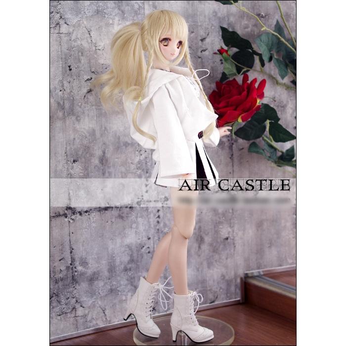 1/3,SD/DD フードケープコート ミニスカート セット服 白 ドルフィー 