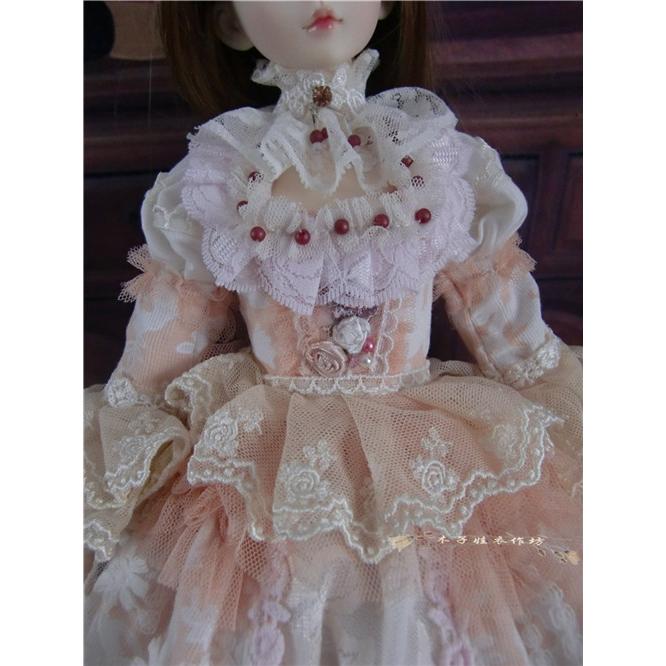 SD/DDスーパードルフィー服 レースとビーズのゴージャスドレス : 長楽