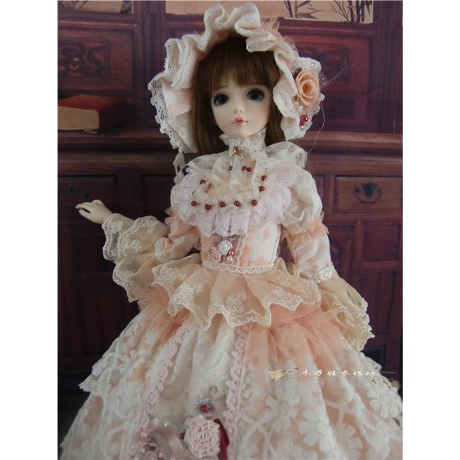 SD/DDスーパードルフィー服 レースとビーズのゴージャスドレス : 長楽