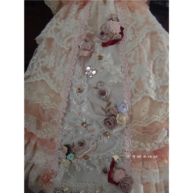 SD/DDスーパードルフィー服 レースとビーズのゴージャスドレス : 長楽