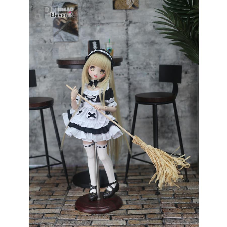 1/4,MDDもち足サイズ 半袖 ミニスカワンピース メイド服セット