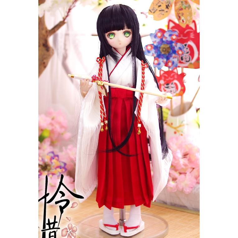 1/4,MSD,MDD 巫女 コスプレセット服 草履付 ドルフィードリーム ドール