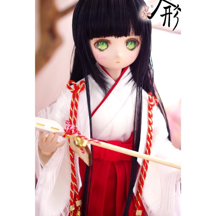 1/4,MSD,MDD 巫女 コスプレセット服 草履付 ドルフィードリーム ドール