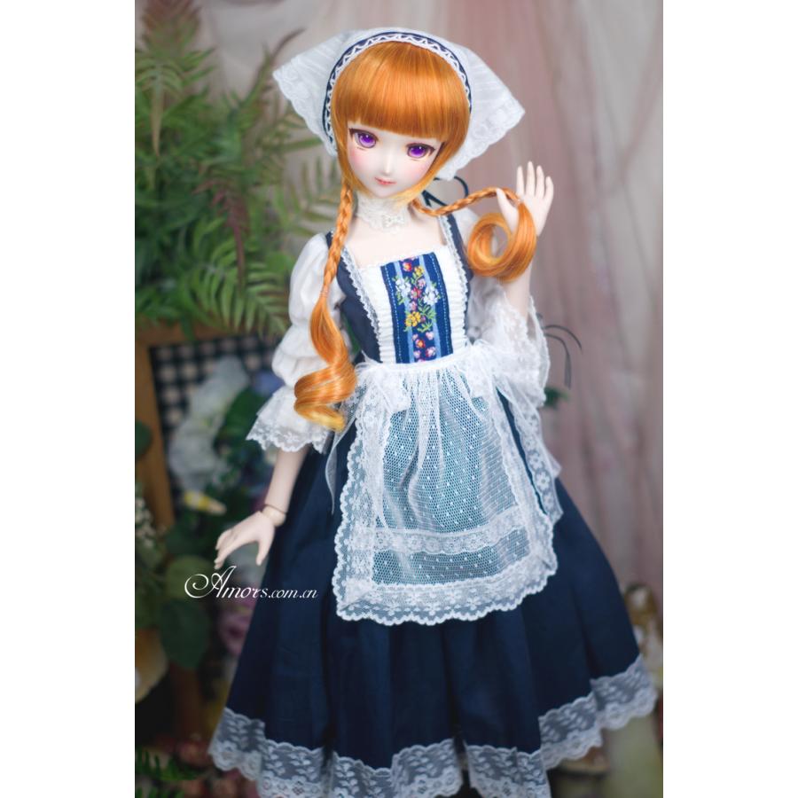 1/6BJD，YOSD，幼SD 牧場少女 セット服 ネイビー ドルフィードリーム 人形洋服 オーダー
