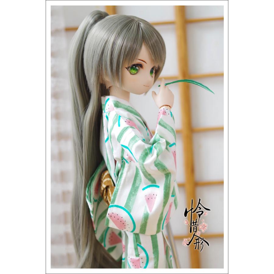 1/4，MSD，MDD メンズ 浴衣セット ストライプ スイカ 緑 ドルフィードリーム ドール服 オーダー_2