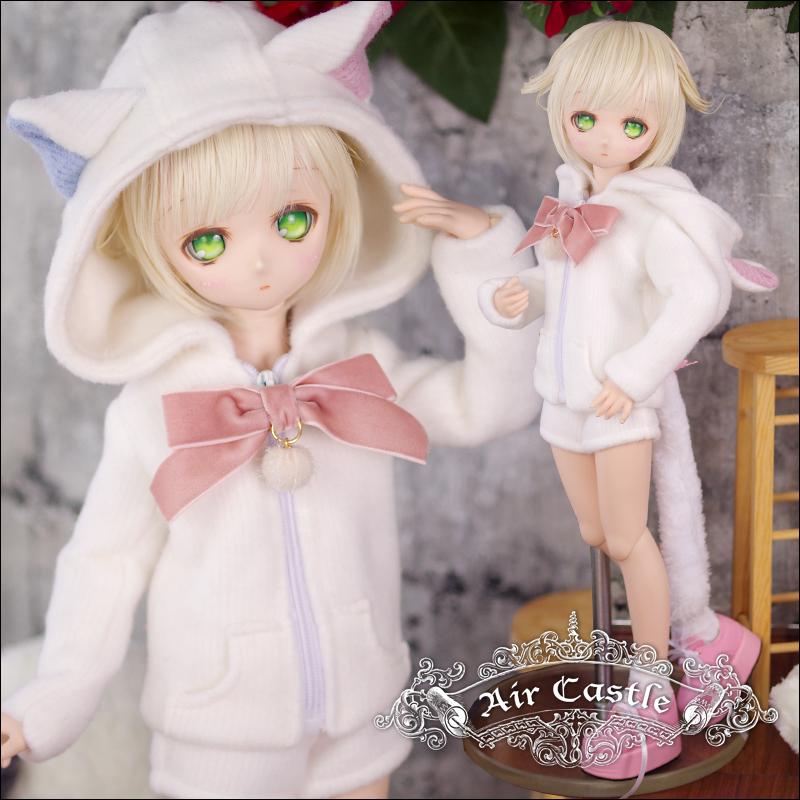 1/4，MDD 猫耳 フードパーカー ショートパンツ セット服 ドルフィードリーム ドール服 オーダー_1