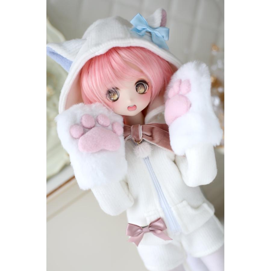 1/4，MDD 猫耳 フードパーカー ショートパンツ セット服 ドルフィードリーム ドール服 オーダー_6
