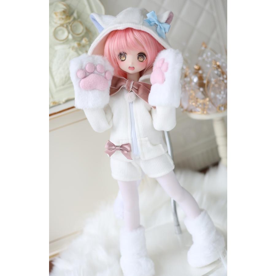1/4，MDD 猫耳 フードパーカー ショートパンツ セット服 ドルフィードリーム ドール服 オーダー_7