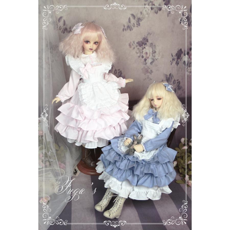 1/4,MSD,MDD レトロメイド風ドレスセット服 ブルー ドルフィードリーム