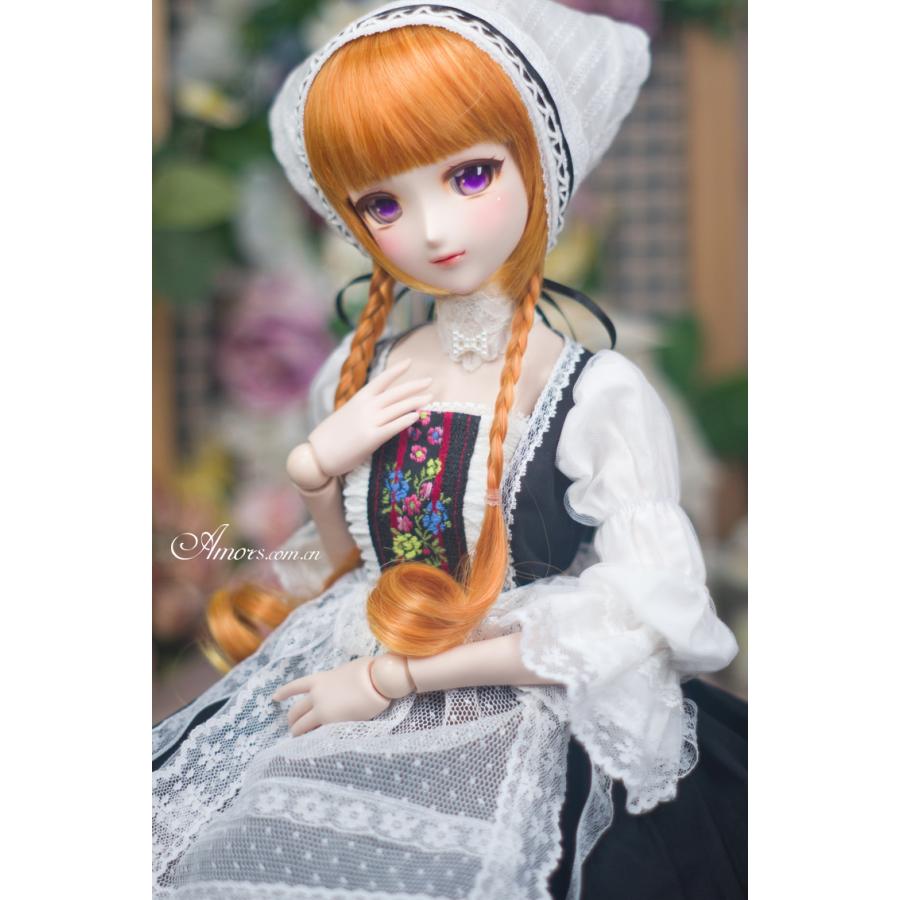 1/6BJD，幼SD，YOSD 牧場少女 セット服 黒 スーパードルフィー 人形洋服 オーダー