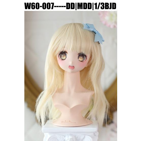 1/3,DD,MDD ウェーブ セミロング 金髪 耐熱ドールウィッグ 人形用