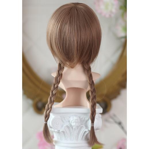 1/3,SD,DD,MDD 三つ編み ロング ブラウン 耐熱ウィッグ ドール用
