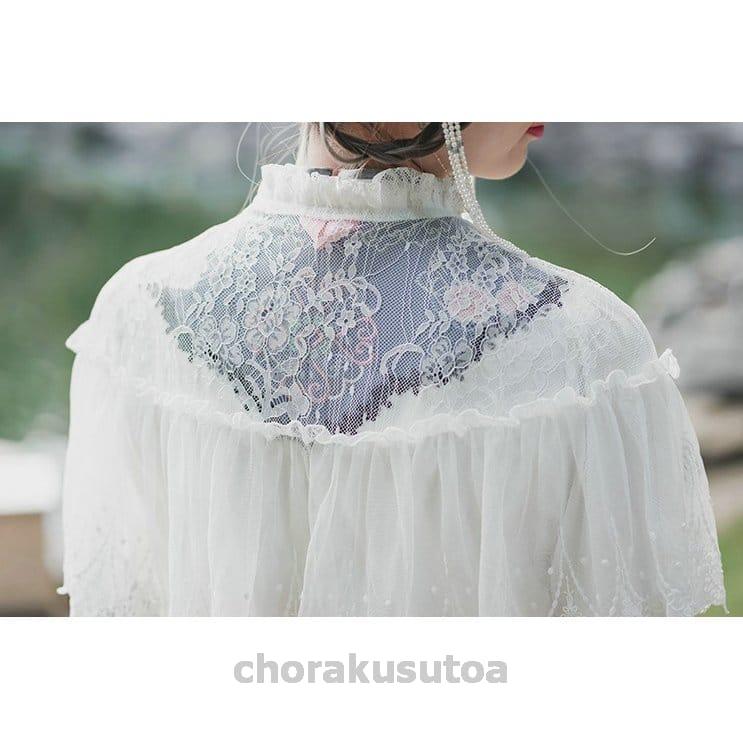 ロリータ服 ChessStory 華ロリ レースケープ 中華風ロリータ服 チャイナ服 コスプレ アジアン OP ケープのみ ロリータファッション_3