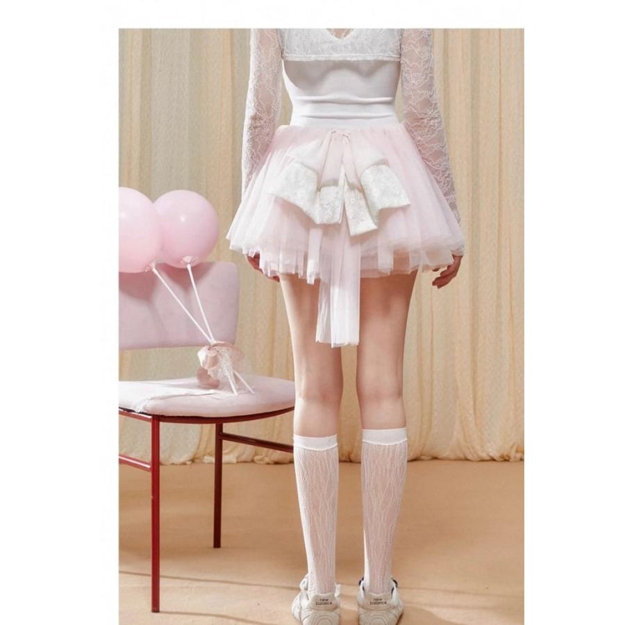 フリル リボン ミニスカート かわいい スカート_3